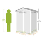 Outsunny - Abri de jardin extérieur 4,5 pi x 3 pi, aspect bois-Offre un espace de rangement généreux sur une petite surface, maintenant votre jardin propre 
