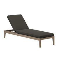 Modway - Northlake Terrasse extérieure Teck Chaise longue, Gris silex-Construction robuste en bois de teck
