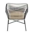 Manhattan Comfort - Ensemble de conversation de patio moderne Ashland 3 pièces - Crème - Ensemble de 5-Assemblage à domicile requis Tout le matériel inclus