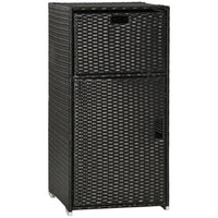 Outsunny - Armoire de rangement de patio avec tiroir panier, brun foncé-Comprend un tiroir avec poignée et une grande armoire avec porte à fermeture magnétique pour un rangement pratique