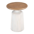 Zuo - Goblet Table d’appoint - Brun/Blanc-Garantie limitée de 3 ans