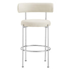 Modway - Albie Tissu Tabourets de bar Ensemble de 2 - Argent beige-10