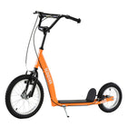 Aosom - Trottinette pour enfants avec guidon réglable, freins doubles avant et arrière - orange-Aidez votre enfant à améliorer son sens de l’équilibre et à renforcer sa force 