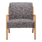 Zuo - Runa Fauteuil d’appoint - Gris/Naturel-Motif imprimé raffiné