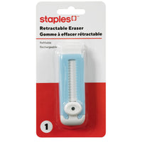 Staples - Gomme Rétractable - Couleurs Variées-Mécanisme coulissant à bouton-poussoir