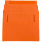 JAM Paper - Enveloppes d'invitation colorées A2 - 4,375 x 5,75 - orange recyclé - Paquet de 50-Ces enveloppes sont parfaites pour les RSVP, les cartes de voeux, les invitations à des événements, les mariages ou toute autre annonce