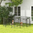 PawHut - Enclos pour Chien 12 Panneaux avec Porte pour Extérieur et Intérieur - 39 po H-Garde votre animal en sécurité tout en offrant plus d'espace pour jouer, dormir et faire de l'exercice