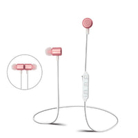 Écouteurs sans fil rechargeables Sharper Image avec microphone - Rose (SBT553RG)-Son stéréo sans fil haute définition