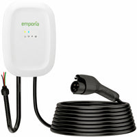 Emporia - Chargeur de niveau 2 classique pour véhicules électriques 48 A avec câble de 7,3 m (24 pi) - J1772 - Câblé - Blanc-Offre une vitesse de recharge jusqu à neuf fois plus rapide avec jusqu à 46 miles par heure en installation câblée à 48A, beaucoup plus rapide qu une prise murale standard pour une recharge efficace des véhicules électriques
