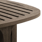 Modway - Saratoga Square Terrasse extérieure Bois de teck Table d’appoint - Gris vieilli-10