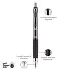 uni-ball - Stylos gel rétractables 207 - 0,7 mm - Noir - Paquet de 36  -Couleur de l'encre : Noir