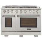 Kucht - 48 po Série KFX-X style professionnel au gaz propane - Acier inoxydable-Nouveaux brûleurs true simmer pour une cuisson délicate à basse température