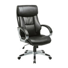Fauteuil de bureau exécutif TygerClaw Premium à dossier haut-Il est recouvert de PVC noir avec mousse CA117