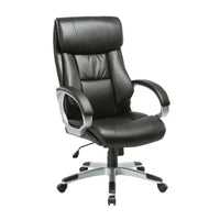 Fauteuil de bureau exécutif TygerClaw Premium à dossier haut-Il est recouvert de PVC noir avec mousse CA117