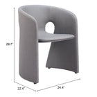 Zuo - Rosyth Chaise de salle à manger - Gris ardoise-6