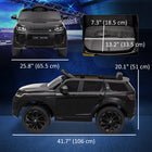 Qaba - Voiture RC électrique pour enfants sous licence Land Rover 12V - noir-Options de conduite à distance ou manuelle pour plus de flexibilité