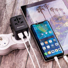 Verbatim - 20W Adaptateur de voyage universel - 3,50 po l x 2,20 po l x 4,10 po H  - Noir-Compatible avec une puissance d'entrée de 20 W et une charge rapide de 18 W