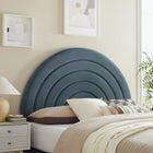 Modway - Solana Arqué Performance Velvet Tête de lit Queen, Cadet Blue-Tête de lit en arc