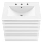 Modway - Render Support mural de 24" Vanette de salle de bain - Blanc blanc-Matchs non inclus