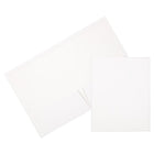 JAM Paper Chemises de présentation lustrées à 2 pochettes, 9 1/4 x 11 1/2 po, blanc, 12/paq.-Blanc