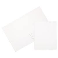 JAM Paper Chemises de présentation lustrées à 2 pochettes, 9 1/4 x 11 1/2 po, blanc, 12/paq.-Blanc