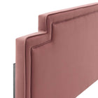 Modway - Transfix Performance Velvet Tête de lit King/King de Californie, Rose poussiéreuse-Rembourrage en mousse dense