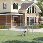 PawHut - Parc pour chiens, enclos d’exercice pour chiens, enclos de course pour chiens 172,2 pi²-Clôture de 6 po de haut pour empêcher les chiens de sauter par-dessus 