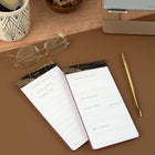 Mead - West Village Blocs-notes de tâches, 7 3/4 po H x 3 7/8 po l, 52 feuilles, paq. 2 (quotidien et hebdomadaire)-Reliure douce au toucher : confortable et durable