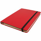 JAM Paper - Carnet de notes moyen à couverture rigide avec élastique - 100 feuilles lignées - 5" x 7" - Rouge-Quantité : vendu à l'unité | 100 pages papier lignées/lignées.