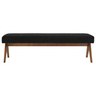Modway - Lyra 63" Boucle Tapis Banc - Noir-Assemblée requise