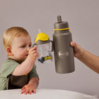 b.box - Boîte isotherme à couvercle rabattable - 1 L - Batman-Fabriqué en acier inoxydable, en polypropylène et en silicone, sans BPA