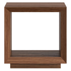 Hudson&Canal - Table d'appoint rectangulaire Evie de 56 cm de largeur - noyer satiné-La table est fabriquée à partir de matériaux MDF de haute qualité et durables
