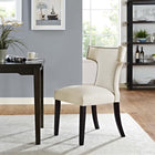 Modway - Curve Tissu Chaise à manger - Beige-Sangle et support de ressort en zigzag