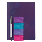Mead - West Village Journal 8 po H x 6 po l, stylo et fermeture magnétique, 40 feuilles-Onglets magnétiques codés par couleur : aimants amovibles pour organiser les priorités, les notes et les tâches. libellés bilingues anglais/français