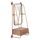 Zuo - Étagère miroir Peralta - Laiton/Brun-Couleur: Laiton/Brun