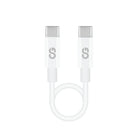 LOGiiX - Sync & Charge Shortie Cable USB-C vers USB-C 30cm - Blanc-Ce câble USB-C vers USB-C ultra-compact de 30 cm est parfait pour une utilisation en déplacement