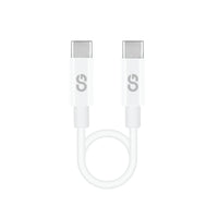 LOGiiX - Sync & Charge Shortie Cable USB-C vers USB-C 30cm - Blanc-Ce câble USB-C vers USB-C ultra-compact de 30 cm est parfait pour une utilisation en déplacement