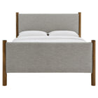 Modway - Maven Grandeur nature Tissu tapis Lit de plateforme, Noyer de blé-Support en lattes de bois