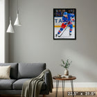 Artemi Panarin 20x29 sur toile Rangers Action-V - Toile encadree - 22" x 31"-Prêt à accrocher - livré entièrement assemblé