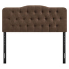 Modway - Annabel Mélange de lin premium Tête de lit King, Cacao-Tête de lit rembourrée en mousse dense