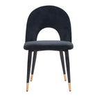 Zuo - Menlo Chaise de salle à manger - Noir - Ensemble de 2-Revêtement doux et lisse