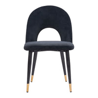 Zuo - Menlo Chaise de salle à manger - Noir - Ensemble de 2-Revêtement doux et lisse