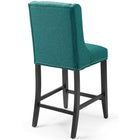 Modway - Baron Tissu rembourré Tabouret de comptoir - Sarcelle-Capsules de pied non marquées