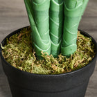 Outsunny - Palmier tropical artificiel 4 pi avec feuilles réalistes - vert-De la mousse PE et du terreau en ciment sont inclus, rendant l'ensemble plus stable et réaliste 