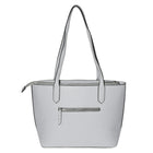 Nicci - Grand sac fourre-tout avec poche fendue - Gris-Entrée zippée sur le dessus