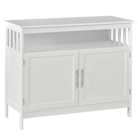 HOMCOM - Buffet de cuisine 39,4 po L armoire de rangement - blanc-Idéal pour votre salle à manger, salon, entrée et bureau 