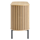 Modway - Fortitude Ovale de 59" Buffet - Chêne-Capsules de pied non marquées