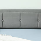 HOMCOM - Lit de jour gigogne 2 places rembourré avec poches de rangement - gris clair-Structure en bois d’eucalyptus et métal assurant une solidité durable 