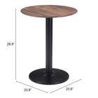 Zuo - Alto Table bistrot - Brun/Noir-6