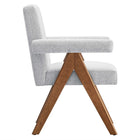 Modway - Lyra Tissu Chaise de salle à manger Ensemble de 2 - Tissu gris clair-Assemblée requise